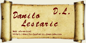 Danilo Leštarić vizit kartica